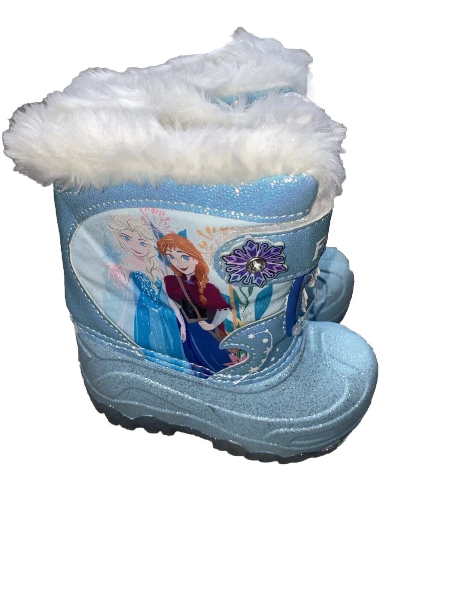 Frozen Toddler Girls Light Up Winter Boots Size7 toddler size