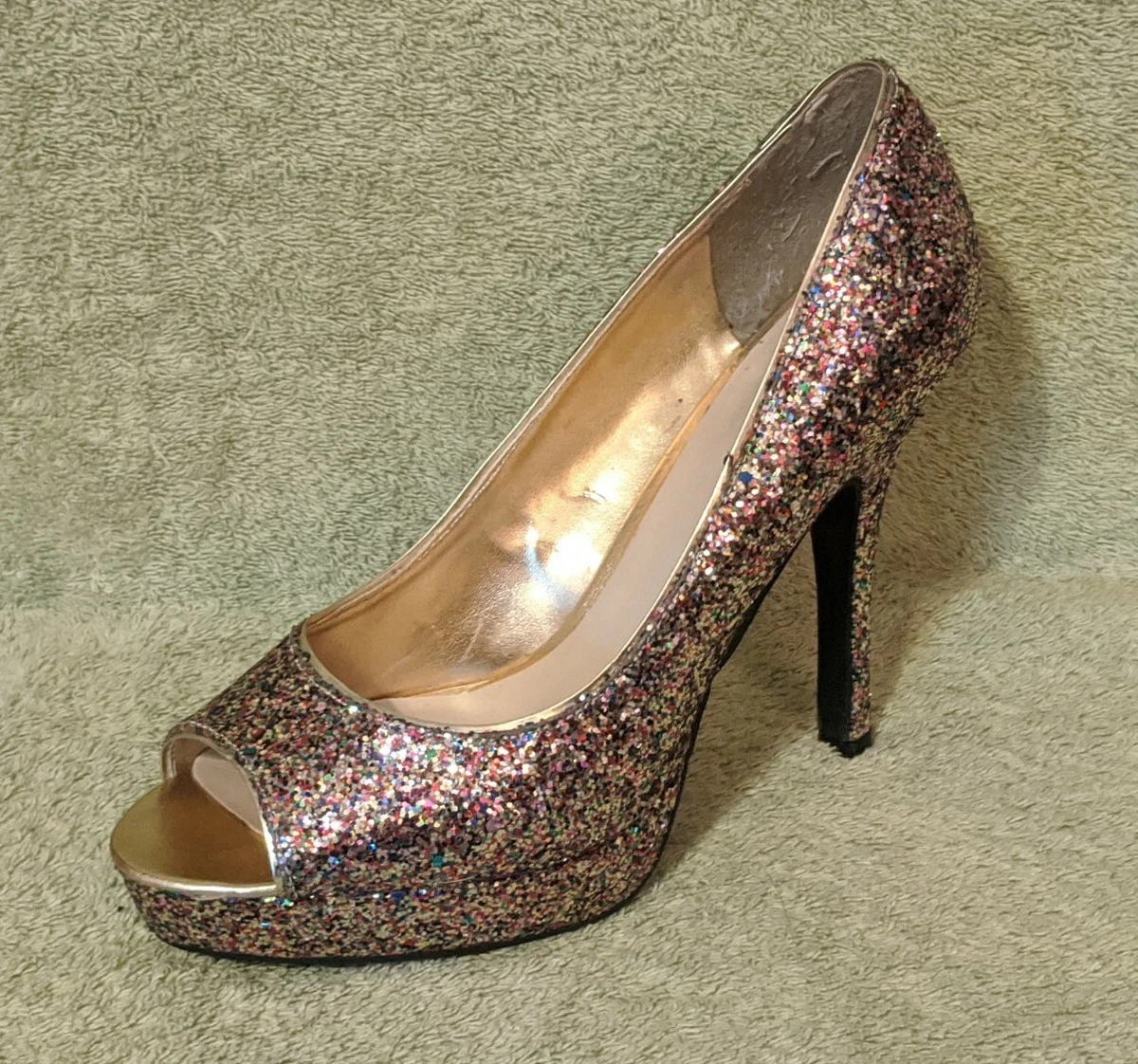 Rainbow glitter high heels 2025