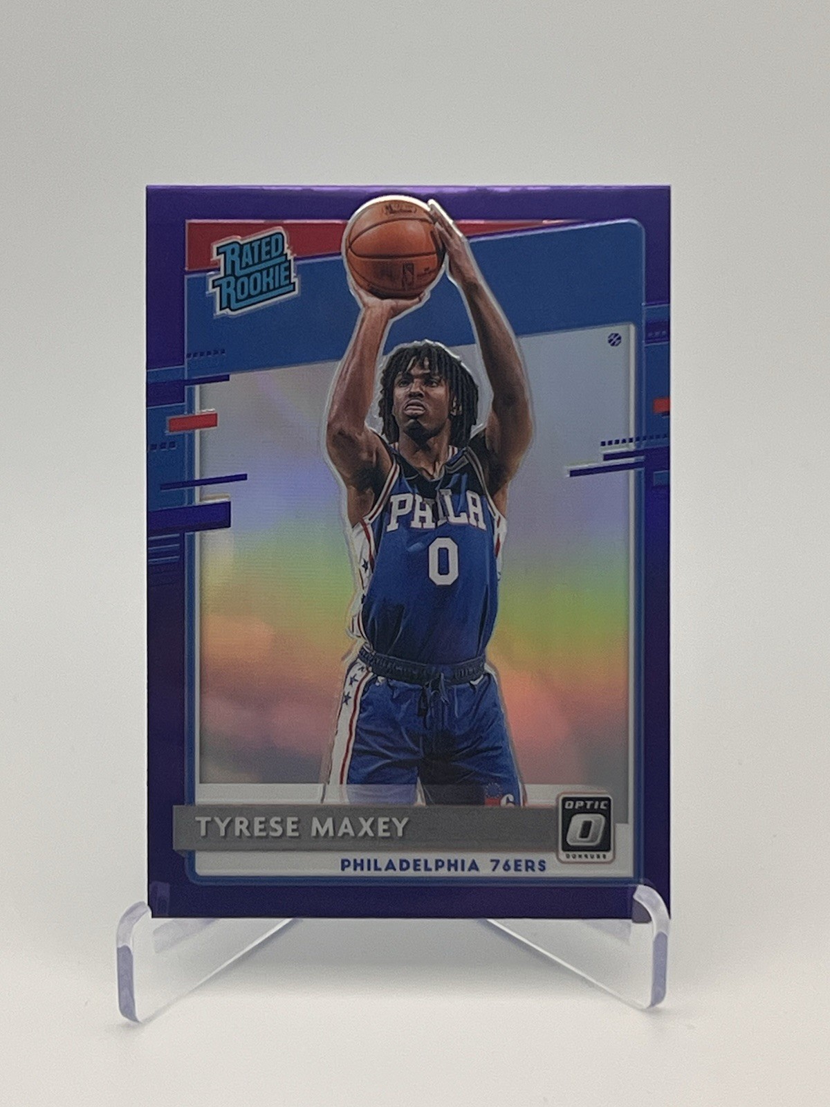 2020-21 Panini Donruss Optic Rated Rookie Tyrese Maxey #171 RC Purple Prizm
