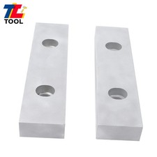 2 Pieces Aluminum Vise Jaws 8" 2" 1" Reversible Machined Soft Jaws For 6" Vises