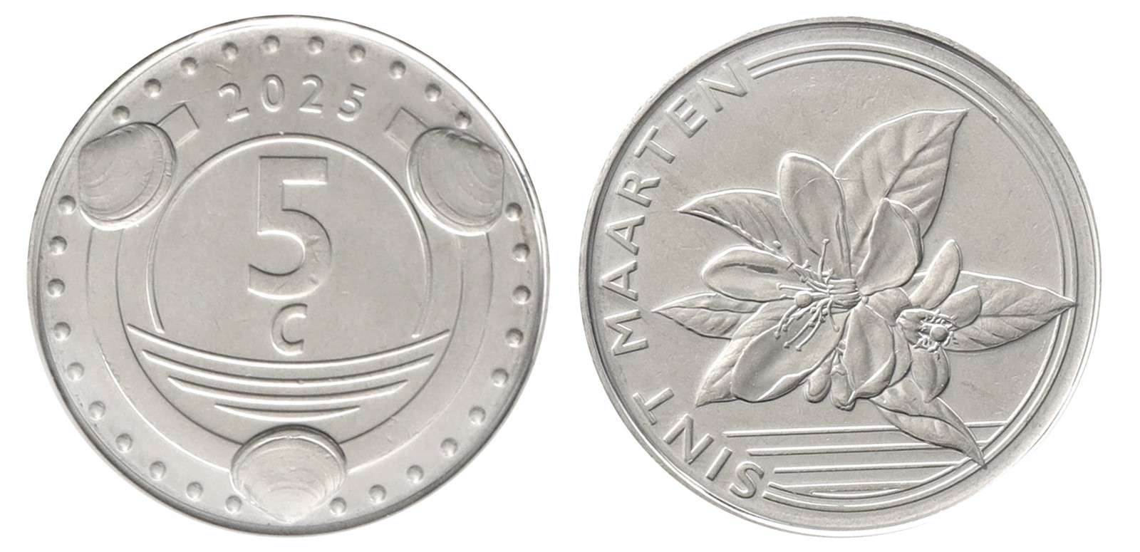 Curacao & Sint Maarten - Netherlands Antilles 5 Cents, 2025, N #462593, Mint