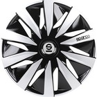 Set 4 copricerchi 15" pollici copriruota auto Lazio SPC1591BKSV nero argento SPA
