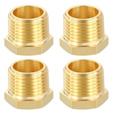 4PCS 1/2" Male NPT x 1/4" FeMale NPT Thread Brass Hex Extension Adapter