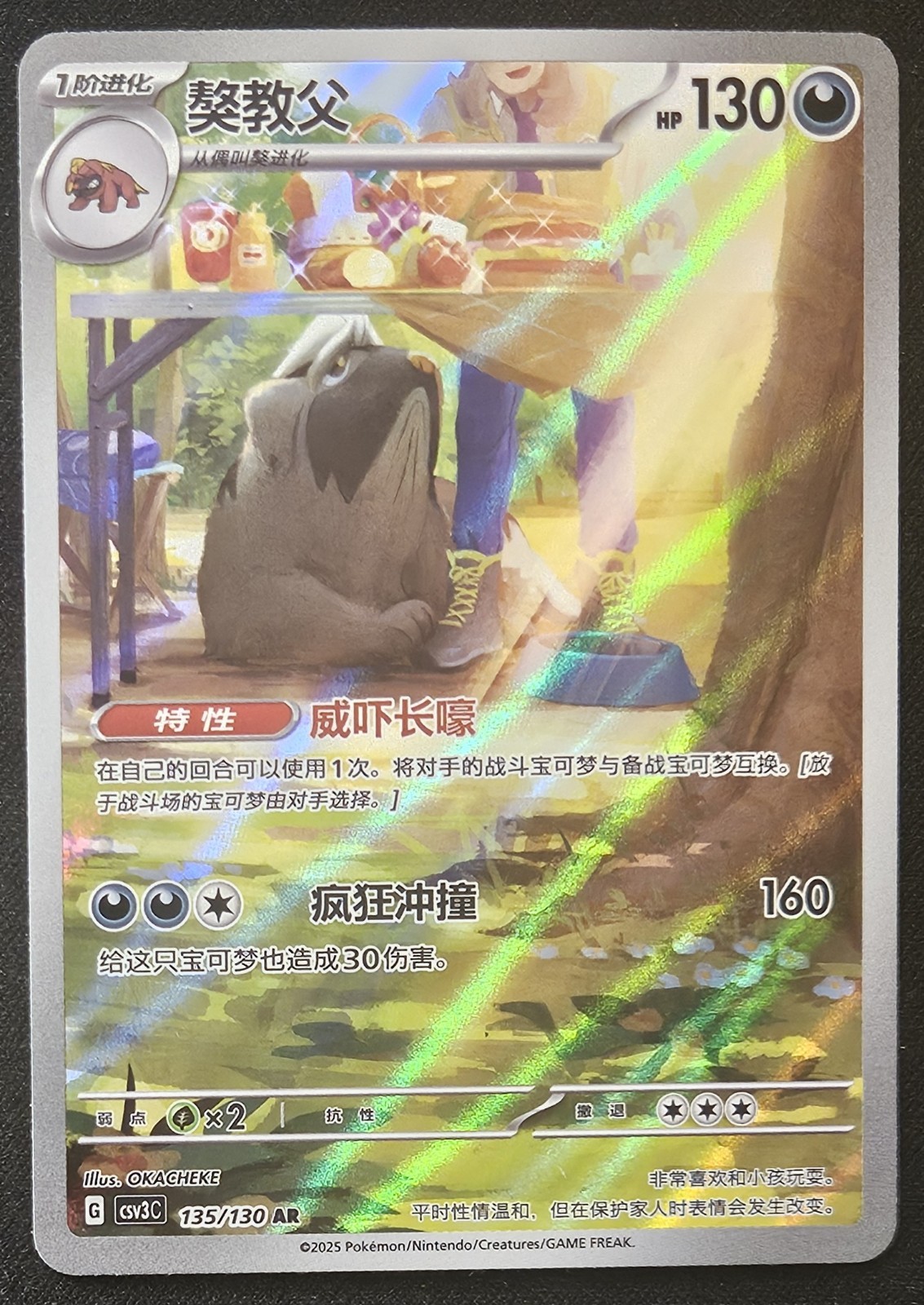 Chinese Mabosstiff 135/130 csv3 Scarlet & Violet Art Rare Holo Pokémon 2025 NM