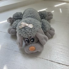 Tonka Newborn Pound Puppies Furries Grey Dog Plush Girl 8" Vintage 1980s Toy