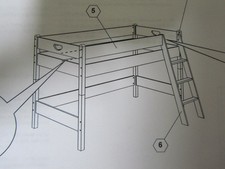 *84* PAIDI HOCHBETT SPIELBETT VARIETTA 90 X 200 CM 125 CM HOCH MIT VIEL ZUBEHÖR