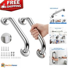 304 Stainless Steel Bathroom Grab Bars - 12 Inch Heavy Duty Safety Solution