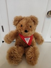 Eden Osh Kosh B'Gosh Teddy Bear Brown With Red Scarf Plush Stuffed Animal 12"
