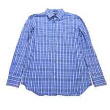 Banana Republic Slim Fit Plaid Shirt Men's Size M Blue Long Sleeve Button Down