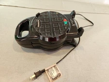 Power XL Stuffed Belgian Waffle Iron, Non Stick Plates, Black Waffle Maker