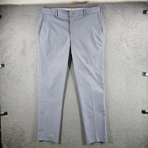 Peter Millar Mens Performance Golf Pants 34x32 Grey Polyester Trousers