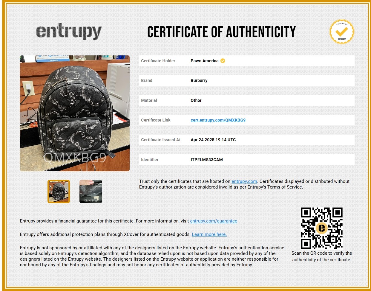 Authentic Burberry TB Monogram Backpack - Designe… - image 9