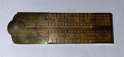 Antique Lufkin No. 386 Rule Pocket Ruler Pre 1930 12 Inch