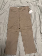 GAP Adjustable Waist Khaki Pants 4 Years Beige Cotton Blend Baby Toddler