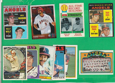 (10) 1970 1971 1972 TOPPS ANGELS TEAM RC LOT ($50) NOLAN RYAN ALLEN TROUT WOLF