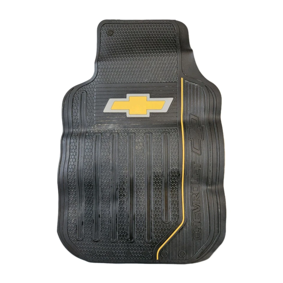 Alfombrillas de goma delanteras Chevy Bowtie usadas en excelente estado Silverado Blazer Tahoe S10 2 piezas Foto 3 de 4