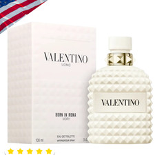 NEW VALENTINO UOMO BORN IN ROMA IVORY EDT SPRAY FOR MEN 3.4 Oz / 100 ml.