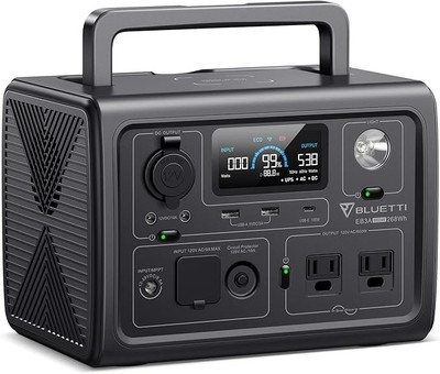BLUETTI EB3A Portable Power Station 268Wh LiFePO4 Battery 600W Generator New