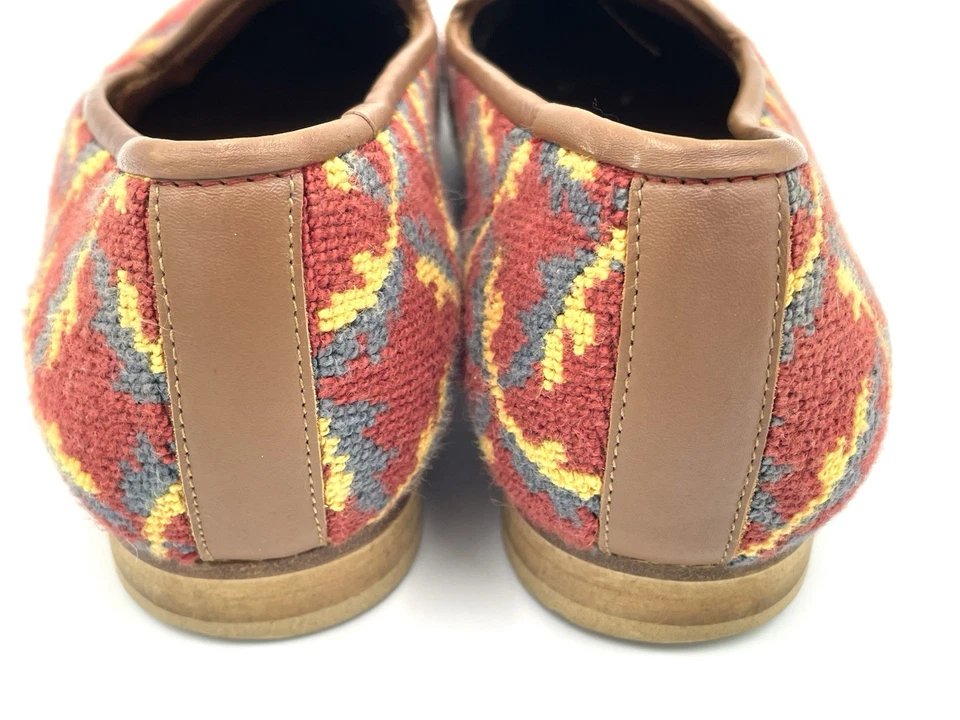 Zalo Needlepoint Vintage Loafers Women’s Shoes Size 6 Tapestry Slippers Spain - Image 4 of 4
