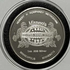 Super Bowl XXVI Minnesota Minneapolis Rare Coin 1 Troy Oz .999 Fine Silver Round