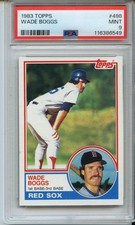 Wade Boggs Rookie Card 1983 Topps RC #498 PSA 9 Mint New Label !!!. rookie card picture