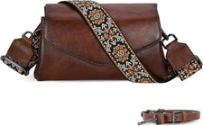 Leather Crossbody Bags for Women Shoulder Handbags Satchel Purses Lightweight Fu