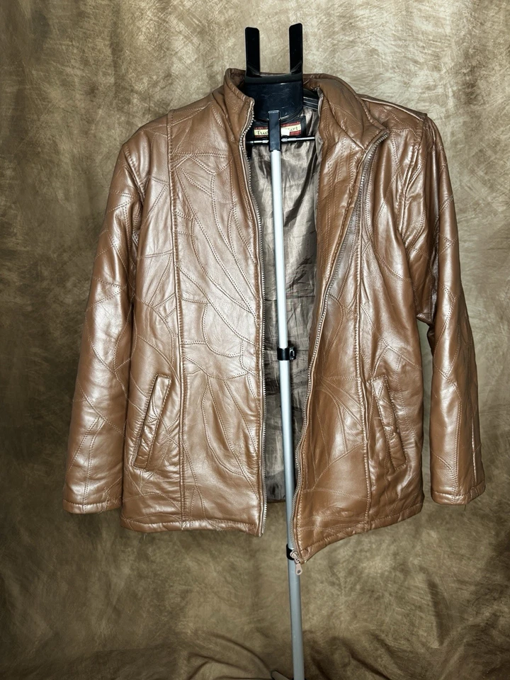 Haband TUDOR Court Vintage Genuine Leather Jacket Brown, Size L - Image 2 of 4