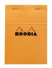 Rhodia Staplebound Notepad - Graph 80 sheets - 4 x 6 - Orange cover