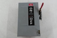 GE TGN3321 30A General Duty Safety Switch 240V AC 250V DC Gray Metal Enclosure