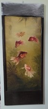 OM01 Lee Man Fong (1913-1988) Oil Painting ‘5 Goldfishes’ Signature Seal