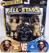 wwe wwf ljn classic superstars all*stars steve austin vs cm punk figures