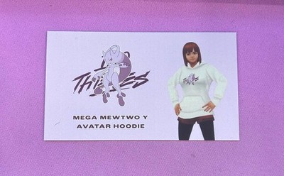 Mega Mewtwo Y Avatar Hoodie Code Card - Pokemon GO Fest
