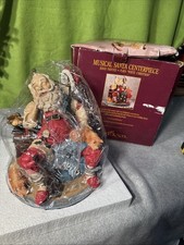 Musical Hand Painted Santa Centerpiece That Plays White Christmas     