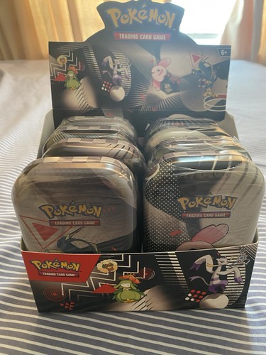 Pokemon Black Bolt And White Flare Unova Mini Tin Set of 8 with Display Box!