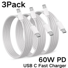 3 pack 3ft 60W USB-C to USB-C Cable PD Fast Charger Cord For iPhone 15 16 17 Air