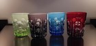 Faberge Bubble Crystal Colored Old Fashion Set Of 4 Glasses Never Used