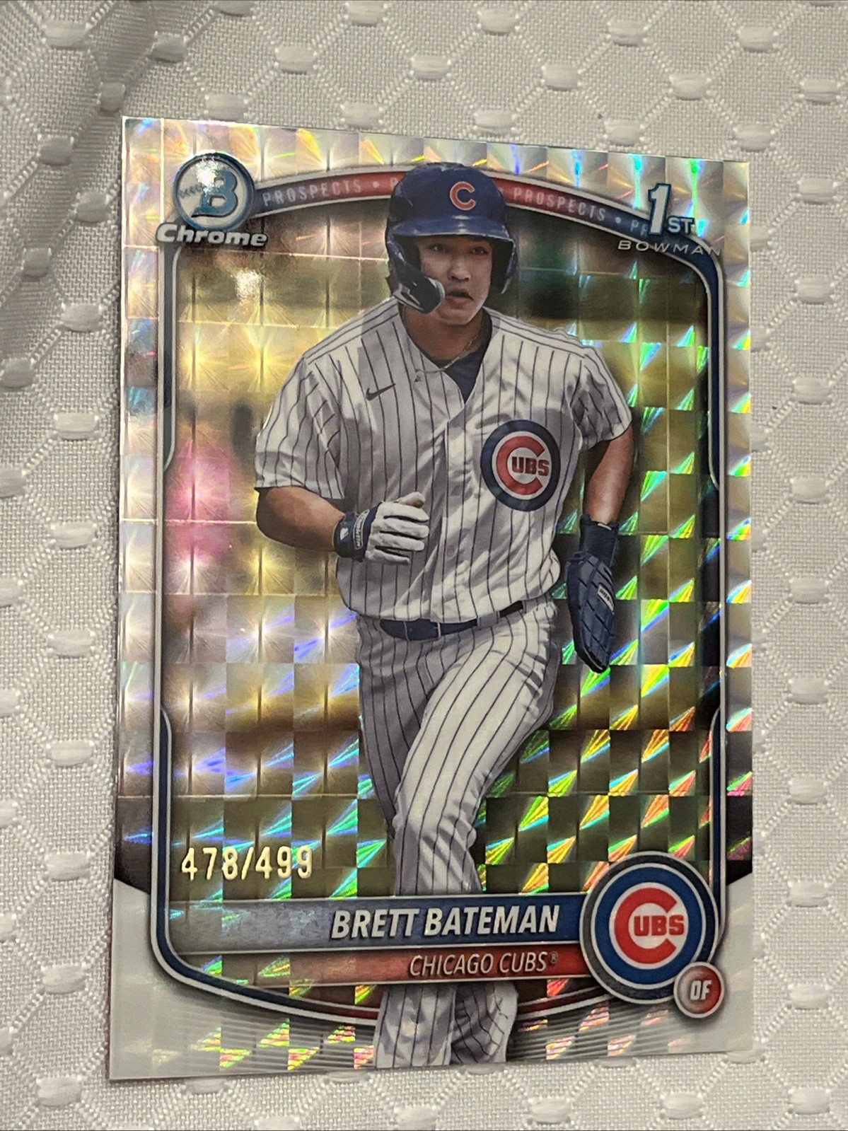 BRETT BATEMAN 2025 BOWMAN CHROME 1ST BASEBALL GEOMETRIC CUBS /499