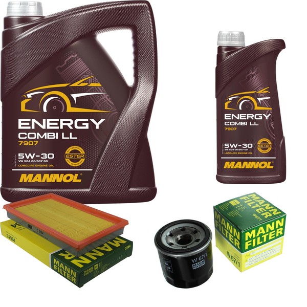 Mann Inspektionspaket 6L Mannol Energy 5W-30 FüR Nissan Almera Tino 1.8 2.0 1.5-image