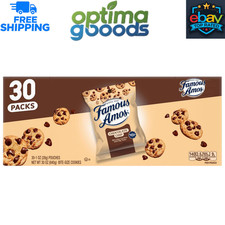 Famous Amos Original Recipe Chocolate Chip Bite Size Cookies 30 Pack 30 oz Box
