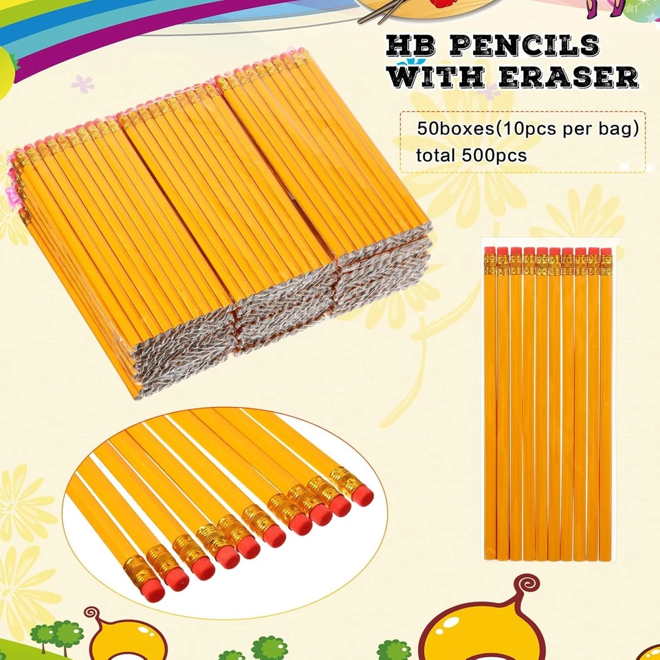 Kit de 50 juegos de útiles de regreso a la escuela para niños incluye paquete de 50 lápices de colores 50 Foto 3 de 4