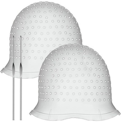 2 Gorro Para Mechas de Silicona para Teñir el cabello y para colorear Con Ganch