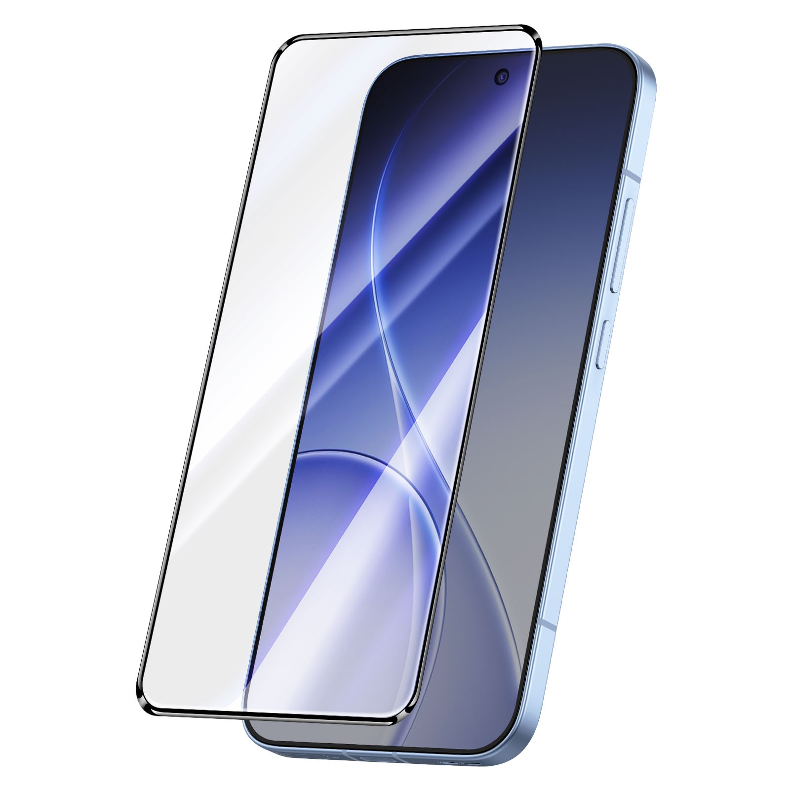 Verre trempé Oppo Reno 15 Pro Avizar 6D 9H noir film protecteur écran