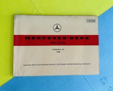Vtg 1960 Mercedes Benz 220sb Fintail W111 Owners Parts Manual 12 030 Heckflosse