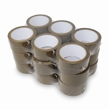 6 Rolls Brown Packing Tape 2 Inch x 72 Yards 2.5 Mil Heavy Duty Shipping Carton