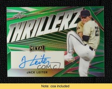 2022 Leaf Metal Pre-Production Proof Green Prismatic 1/1 Jack Leiter Auto 1rb1