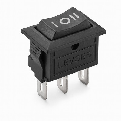 Mini-Wippschalter 9x13mm, Umschalter, 3-pin 3A 250VAC, 12VDC 10A, Ein/Aus/Ein