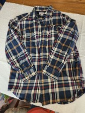 Carhartt Men's Plaid Flannel Button-Up Shirt Long Sleeve Size L
