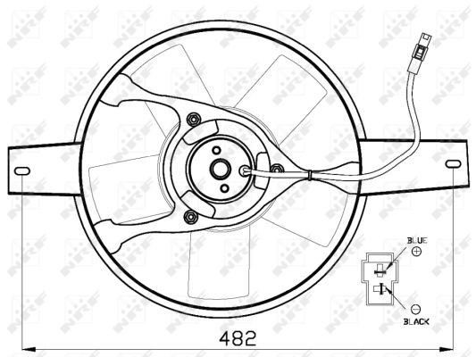 Lüfter, Motorkühlung Einfachlüfter 47540 NRF für FIAT UNO DUCATO Panorama - Bild 4
