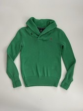 Vintage Ralph Lauren Sport Fisherman  s Shawl Collar Knit Sweater Cotton Preppy