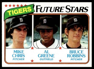1980 Topps Tigers Future Stars - Mike Chris/Al Greene/Bruce Robbins Rookie #666